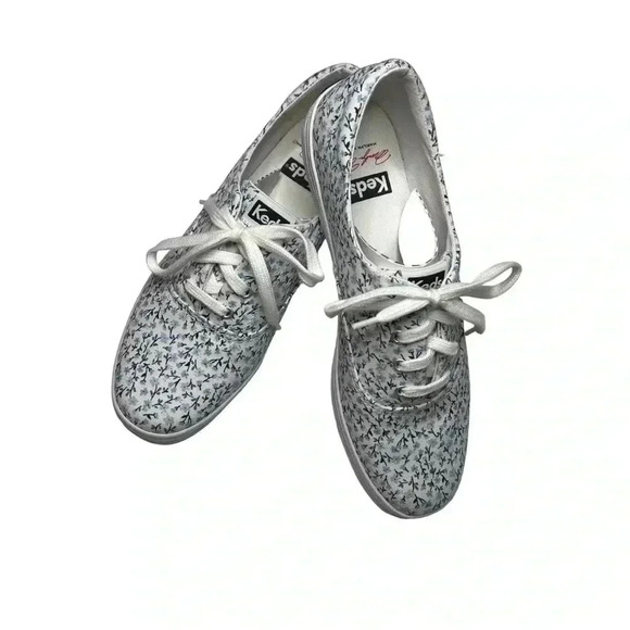 Keds Marilyn Monroe Crew Womens Sneakers•Size 7• Blue and White Floral• - Picture 2 of 9